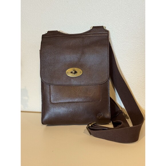 Mulberry Antony Crossbody Messenger Shoulder Leather Bag Brown - Picture 1 of 12